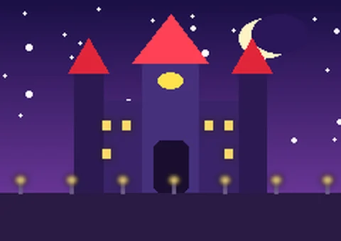Castelo do Lobby à noite